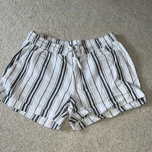 Old Navy Striped Linen Drawstring Shorts